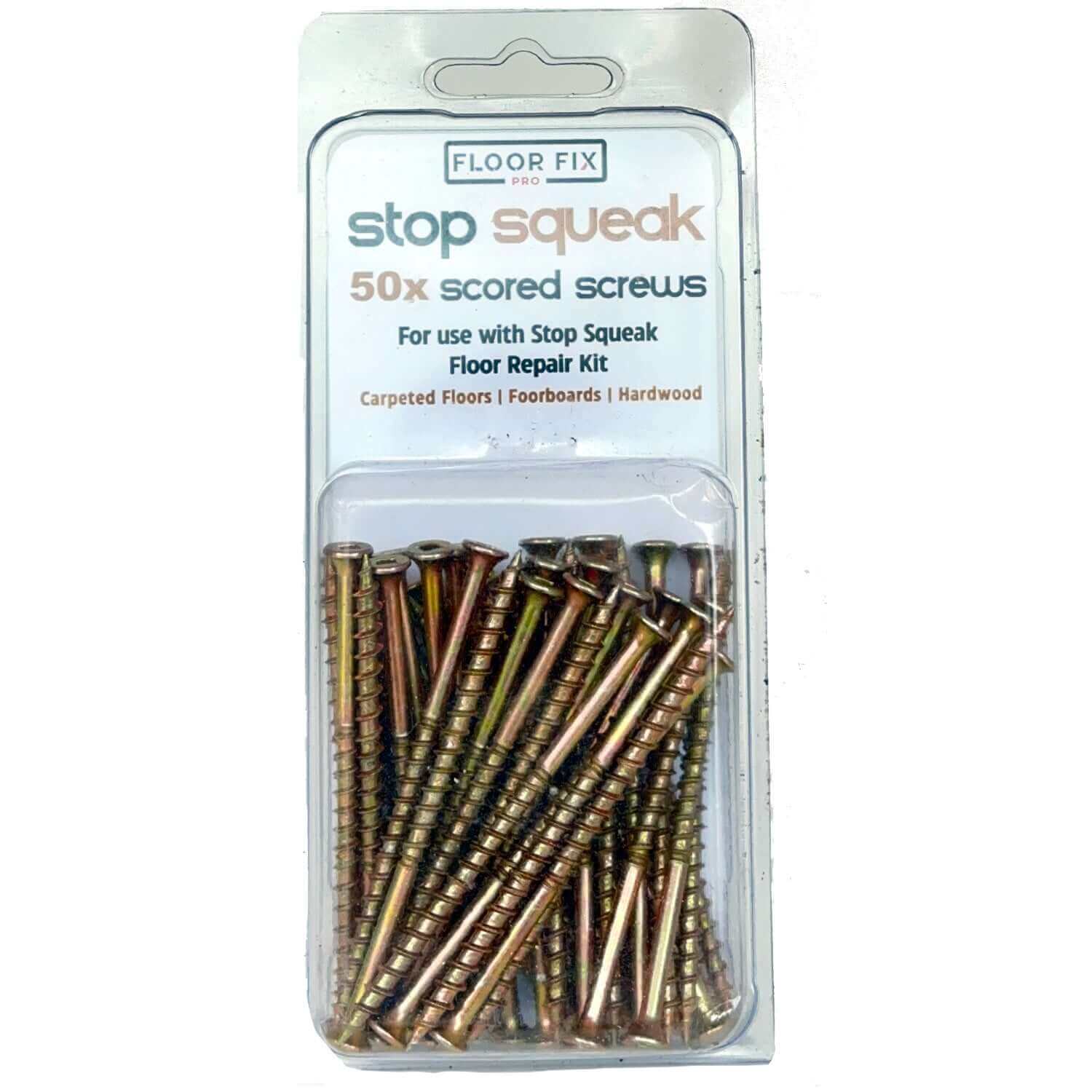 Stop Squeak Extra Screws 50 Pack - Say Goodbye to Squeaky Floors