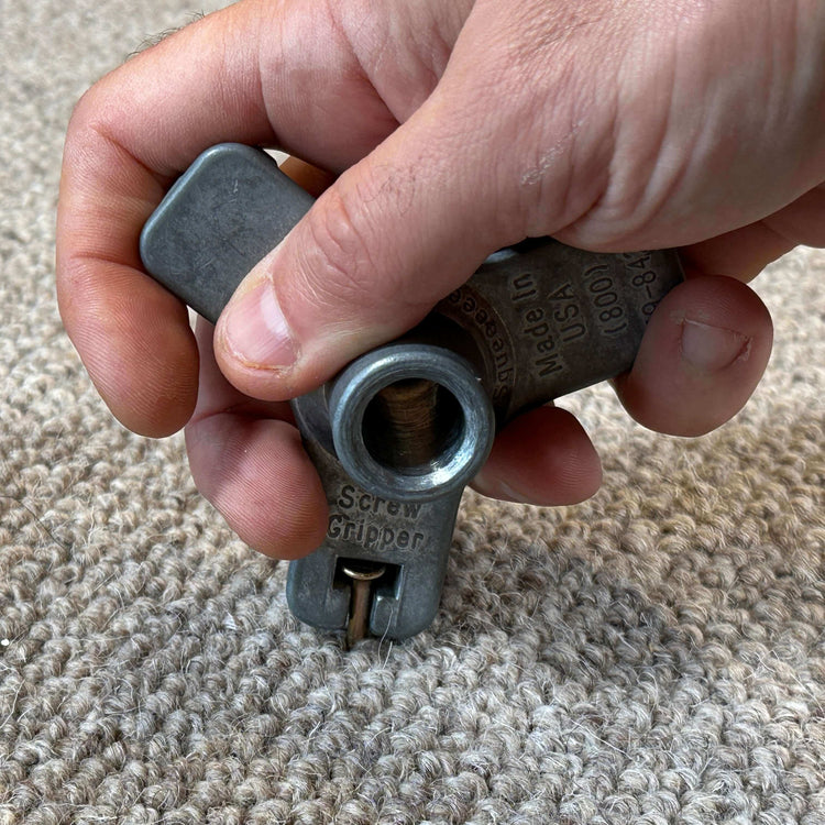 Fixing creaky stairs from above with Stop Squeak