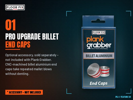 Plank Grabber™ Premium Billet Aluminium End Caps — Pack of 2