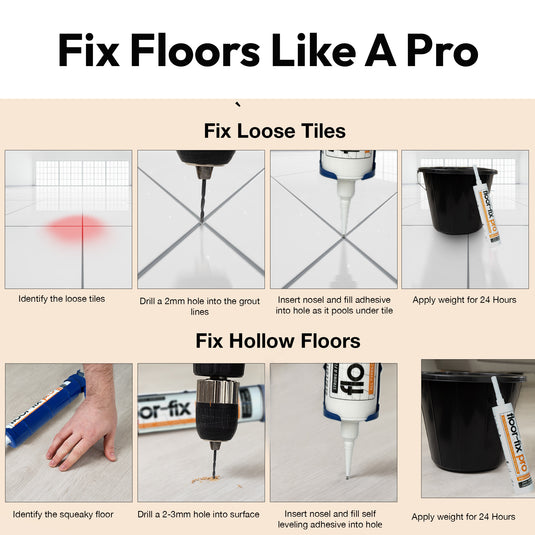 Floor-Fix Pro - Fix Loose Tiles & Hollow Floors - a professional tool for repairing and securing loose and hollow tiles on floors